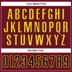 Personalized Baseball Jersey in Crimson, Black, and Gold - Custom 3 Personalized Crimson Black-Gold Baseball Jersey 3