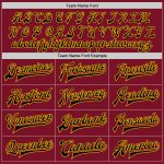 Personalized Crimson Black Gold Bomber Varsity Jacket Full-Snap Two Tone Letterman Personalized Crimson Black-Gold Bomber
