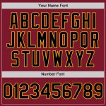 Custom Crimson Black-Gold Line Baseball Jersey with Personalized Name and Number - Authentic Team Gear Personalized Crimson