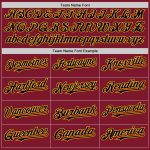 Custom Crimson Black-Gold Line Baseball Jersey with Personalized Name and Number - Authentic Team Gear Personalized Crimson