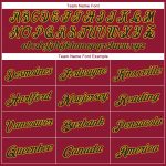 Custom Name and Number Personalized Performance T-Shirt in Crimson Black-Gold for Teams Personalized Crimson Black-Gold Performance