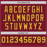 Custom Name Number Authentic Baseball Jersey Crimson Black Gold Pinstripe Fashion Team Personalized Crimson Black-Gold Pinstripe