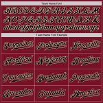 Custom Name and Number Personalized Baseball Jersey in Crimson Black-Gray Authentic Split Fashion Design Personalized Crimson
