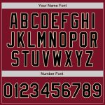 Custom Name and Number Personalized Baseball Jersey in Crimson Black-Gray Authentic Split Fashion Design Personalized Crimson