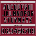 Custom Team Name and Number Bomber Jacket - Personalized Crimson Black-Gray Full-Snap Varsity Letterman Two Tone Jacket Personalized