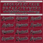 Custom Team Name and Number Bomber Jacket - Personalized Crimson Black-Gray Full-Snap Varsity Letterman Two Tone Jacket Personalized