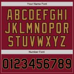 Personalized Authentic Baseball Jersey in Crimson, Black & Old Gold Personalized Crimson Black-Old Gold Authentic Baseball