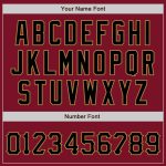 Custom Name Number Authentic Baseball Jersey - Personalized Crimson Black Old Gold Team Jersey Personalized Crimson Black-Old