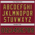 Personalized Baseball Jersey with Custom Name and Number - Crimson Black-Old Gold Raglan Sleeves Authentic Design Personalized