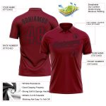 Personalized Golf Polo Shirt - Crimson Black Performance Vapor for Men Personalized Crimson Black Performance Vapor Golf