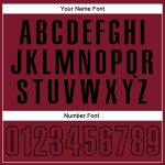 Custom Name and Number Performance Golf Polo Shirt in Crimson Black - Personalized Team Apparel Personalized Crimson Black