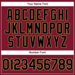Personalized Crimson Black Pinstripe Baseball Jersey in Old Gold - Custom Team Apparel Personalized Crimson Black Pinstripe