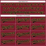 Personalized Crimson Black Pinstripe Baseball Jersey in Old Gold - Custom Team Apparel Personalized Crimson Black Pinstripe