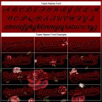 Personalized 3D Gothic Style Rose Baseball Jersey in Crimson Black-Red Personalized Crimson Black-Red 3D Gothic Style Rose