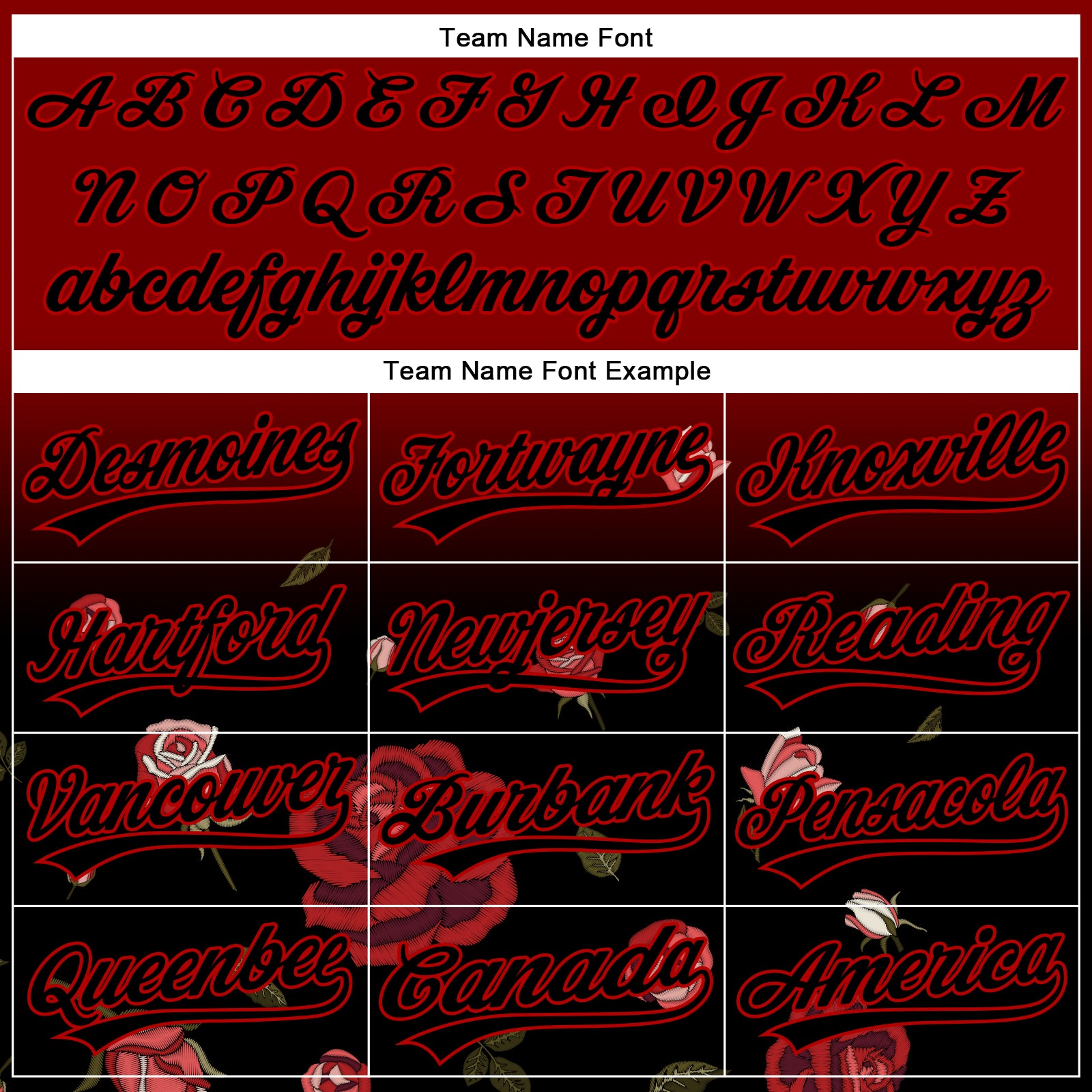 Personalized 3D Gothic Style Rose Baseball Jersey in Crimson Black-Red Personalized Crimson Black-Red 3D Gothic Style Rose - Image 4