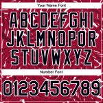 Personalized 3D Abstract Fluid Baseball Jersey in Crimson and Black-White Personalized Crimson Black-White 3D Abstract Fluid
