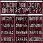 Custom Name and Number Abstract Geometric Soccer Jersey - Personalized Crimson Black-White Uniform Personalized Crimson Black-White