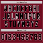 Personalized Custom Name and Number Baseball Jersey - Crimson Black-White Authentic Team Jersey Personalized Crimson Black-White