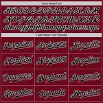 Personalized Custom Name and Number Baseball Jersey - Crimson Black-White Authentic Team Jersey Personalized Crimson Black-White