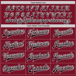 Personalized Two Tone Varsity Jacket Crimson Black-White Bomber Full-Snap Letterman Personalized Crimson Black-White Bomber