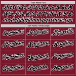 Custom Name and Number Authentic Baseball Jersey in Crimson Black-White Line - Personalized Team Gear Personalized Crimson