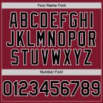 Custom Name and Number Authentic Baseball Jersey in Crimson Black-White Line - Personalized Team Gear Personalized Crimson