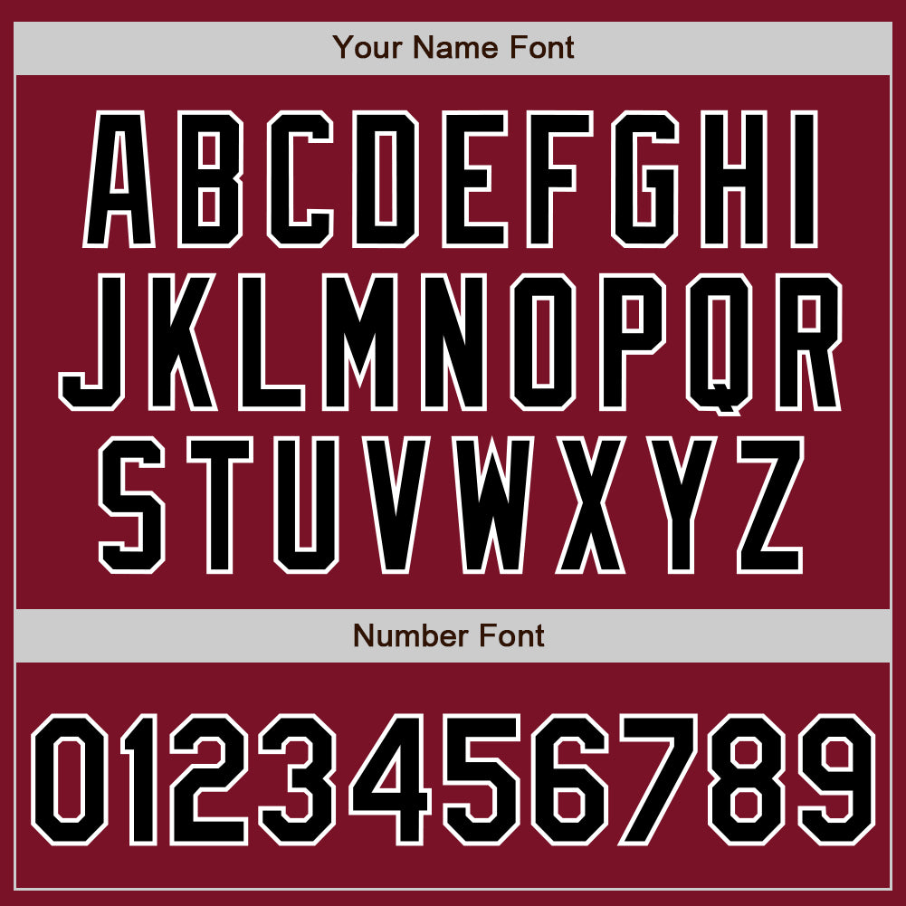 Personalized Crimson Black-White Two-Button Unisex Softball Jersey Team Custom Name and Number Custom Name and Number Personalized Unisex Softball Jersey - Crimson Black-White Two-Button Design Personalized Crimson Black-White - Image 5