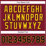 Custom Name Number Golf Polo Shirt - Personalized Black Yellow Crimson Performance Team Apparel Personalized Crimson Black-Yellow