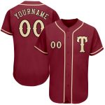 Custom Name Number Baseball Jersey Cream-Black Crimson City Authentic Team Personalized Crimson City Cream-Black Authentic
