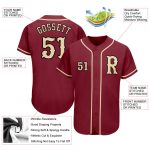 Custom Name Number Baseball Jersey Cream-Black Crimson City Authentic Team Personalized Crimson City Cream-Black Authentic