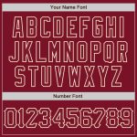 Personalized Crimson Cream 3D Baseball Jersey with Curve Lines Design Personalized Crimson Cream 3D Curve Lines Baseball