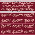 Personalized Crimson Cream 3D Baseball Jersey with Curve Lines Design Personalized Crimson Cream 3D Curve Lines Baseball