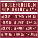 Custom Name and Number Personalized Crimson Cream Baseball Jersey - Authentic Team Jersey Personalized Crimson Cream Authentic