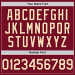 Custom Name Number Sleeveless Baseball Jersey - Personalized Crimson Cream Authentic Team Apparel Personalized Crimson Cream