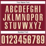Personalized Crimson Cream Baseball Jersey for Men and Women - Custom Team Apparel Personalized Crimson Cream Baseball Jersey