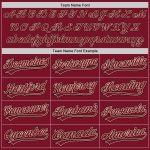 Custom Name and Number Authentic Baseball Jersey in Crimson Cream-Black - Personalized Team Apparel Personalized Crimson