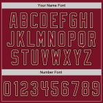Custom Name and Number Authentic Baseball Jersey in Crimson Cream-Black - Personalized Team Apparel Personalized Crimson