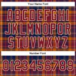 Custom Name & Number Western Plaid Varsity Letterman Jacket - Personalized Crimson Cream 3D Bomber Full-Snap Design Personalized
