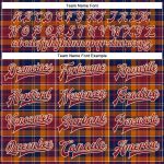 Custom Name & Number Western Plaid Varsity Letterman Jacket - Personalized Crimson Cream 3D Bomber Full-Snap Design Personalized