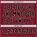 Custom Name Number Baseball Jersey - Personalized Crimson Cream Black Pinstripe Authentic Split Fashion Personalized Crimson