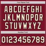 Personalized Baseball Jersey with Crimson Cream-Black Raglan Sleeves Personalized Crimson Cream-Black Raglan Sleeves Baseball