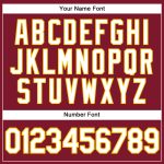 Custom Name Number Personalized Crimson Cream Pinstripe Baseball Jersey - Gold White Authentic Team Jersey Personalized Crimson