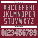 Personalized Baseball Jersey - Crimson Cream Pinstripe Gray White Design Personalized Crimson Cream Pinstripe Gray-White