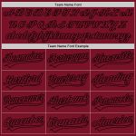 Personalized Crimson-Black Authentic Baseball Jersey for Men and Women Personalized Crimson Crimson-Black Authentic Baseball