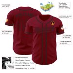 Personalized Crimson-Black Authentic Baseball Jersey for Men and Women Personalized Crimson Crimson-Black Authentic Baseball