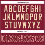 Custom Name and Number Authentic Baseball Jersey - Personalized Crimson and Cream Team Jersey Personalized Crimson Crimson-Cream