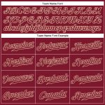 Personalized Team Custom Name and Number Crimson-Cream Sleeveless Baseball Jersey Personalized Crimson Crimson-Cream Authentic