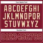 Personalized Team Custom Name and Number Crimson-Cream Sleeveless Baseball Jersey Personalized Crimson Crimson-Cream Authentic