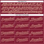 Personalized Crimson-Cream Baseball Jersey for Men and Women Personalized Crimson Crimson-Cream Baseball Jersey