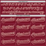 Custom Name and Number Unisex Softball Jersey - Personalized Crimson-Cream Two-Button Design Personalized Crimson Crimson-Cream